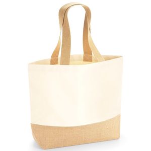 Jute Base Canvas Tote